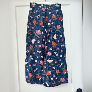 Wide leg Patterned Pants